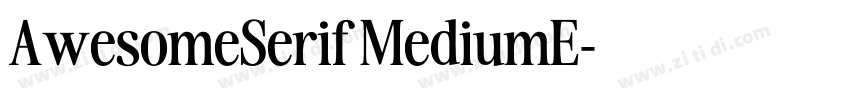AwesomeSerif MediumE字体转换